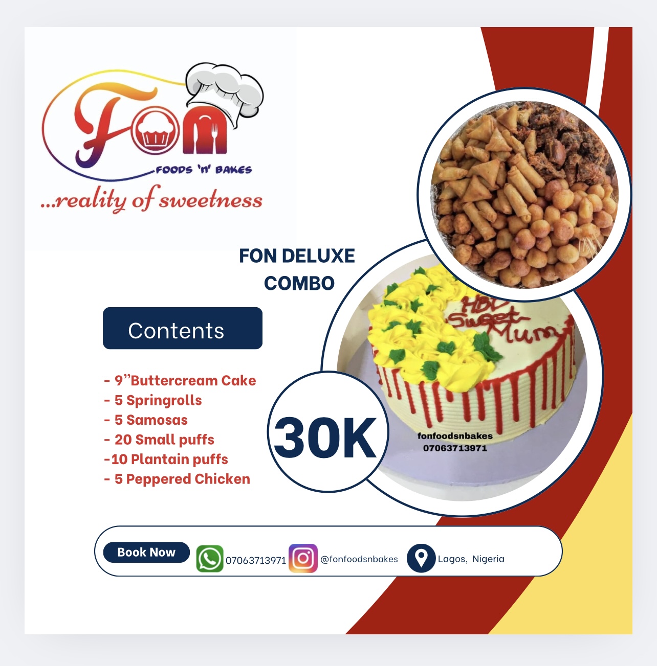 Celebration Cake & Smallchops Package